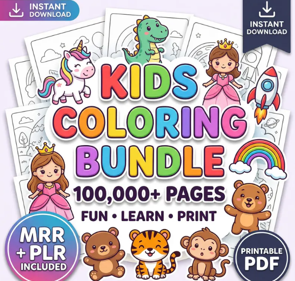 100,000 Colouring Pages Bundle