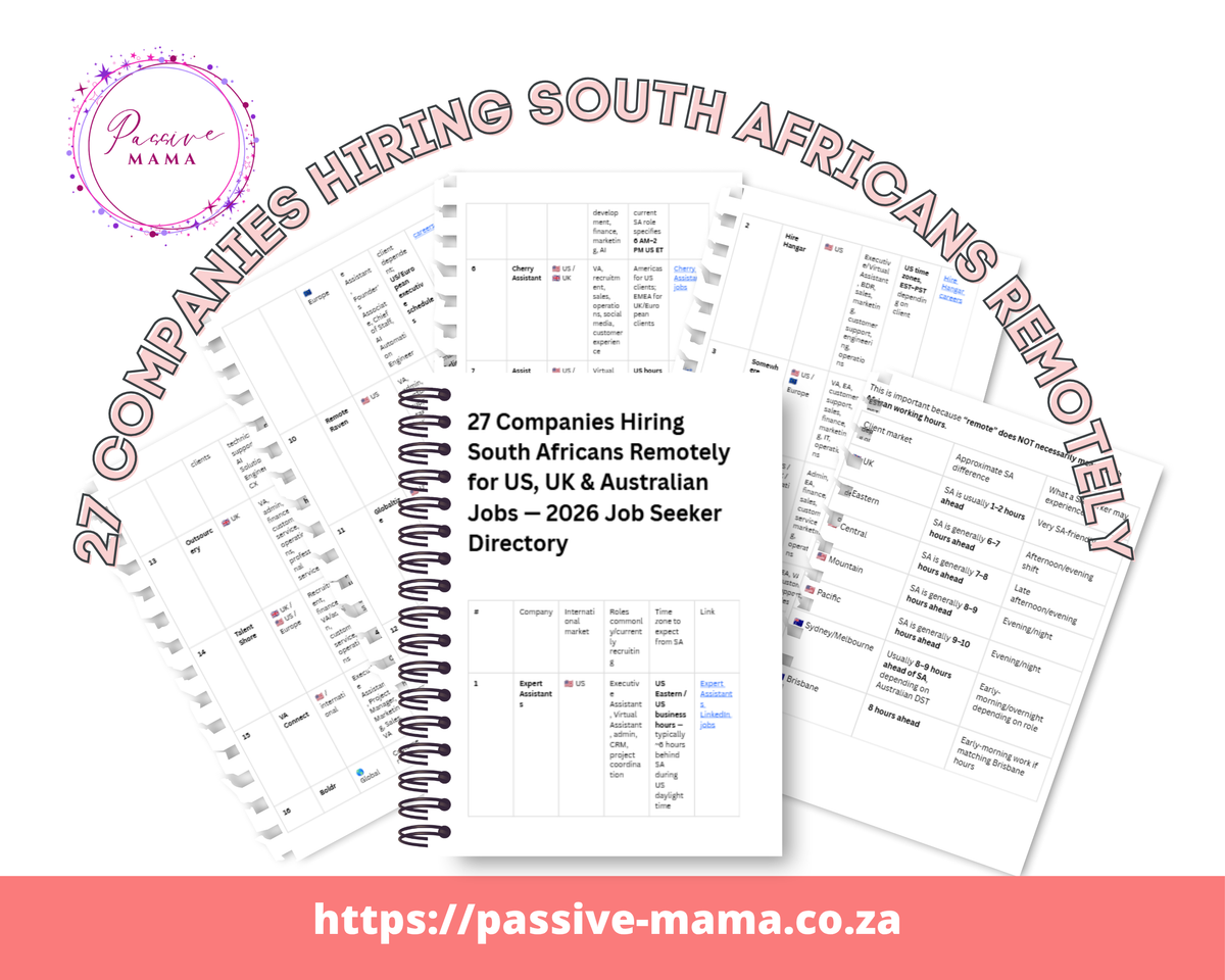 27 Companies Hiring South Africans Remotely for US, UK & Australian Jobs