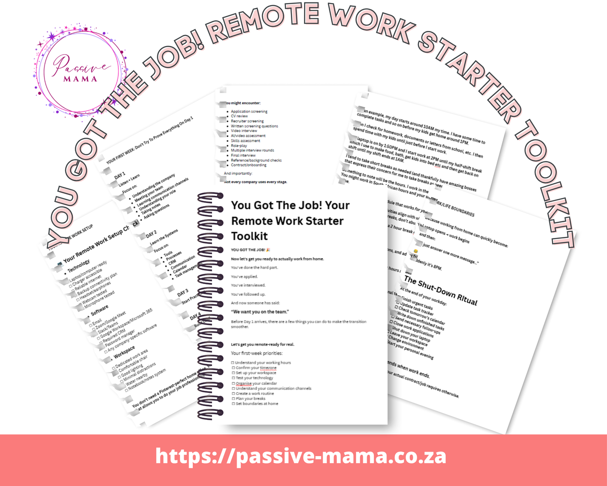 YOU GOT THE JOB! - Remote Work Starter Toolkit